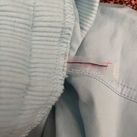 Free People Movement Sky Light Blue Wide Leg Crop Parachute Utility Pants NWOT - Picture 5 of 6